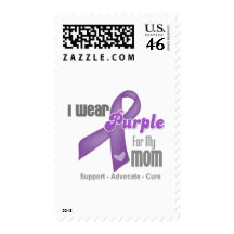 I Wear a Purple Ribbon For My Dad Stamps