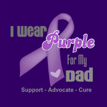 I Wear a Purple Ribbon For My Dad t-shirts