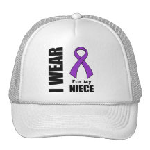 I Wear a Purple Ribbon For My Niece Trucker Hats
