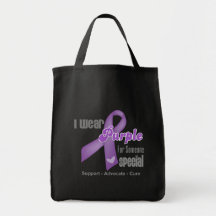 I Wear a Purple Ribbon For Someone Special Bag