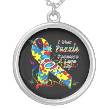 I Wear A Puzzle Because I Love My Son Pendants