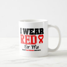 I Wear a Red Ribbon For Me Mug