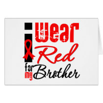 I Wear a Red Ribbon For My Brother Greeting Card