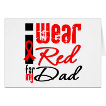 I Wear a Red Ribbon For My Dad Greeting Cards
