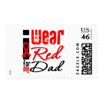 I Wear a Red Ribbon For My Dad Postage Stamps
