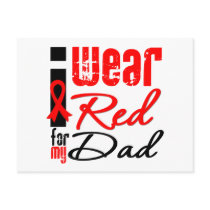 I Wear a Red Ribbon For My Dad Postcards