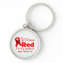 I Wear a Red Ribbon For My Girlfriend Keychains