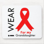 I Wear a Red Ribbon For My Granddaughter Mouse Pad