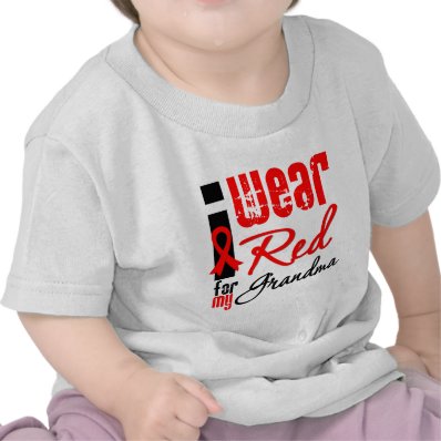I Wear a Red Ribbon For My Grandma Shirts