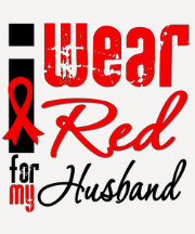 I Wear a Red Ribbon For My Husband Shirt