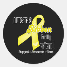 I Wear a Ribbon For My Friend - Sarcoma Stickers
