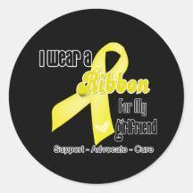 I Wear a Ribbon For My Girlfriend - Sarcoma Stickers