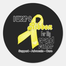 I Wear a Ribbon For My Grandfather - Sarcoma Round Stickers