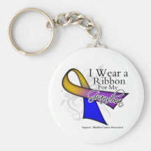 I Wear a Ribbon For My Grandma - Bladder Cancer Keychain