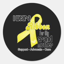 I Wear a Ribbon For My Grandmother - Sarcoma Round Sticker