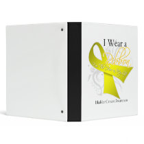 I Wear a Ribbon For My Hero - Bladder Cancer 3 Ring Binder