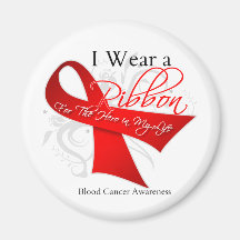 I Wear a Ribbon For My Hero - Blood Cancer Fridge Magnet