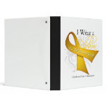 I Wear a Ribbon For My Hero - Childhood Cancer Vinyl Binder