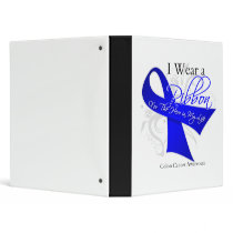 I Wear a Ribbon For My Hero - Colon Cancer Vinyl Binders
