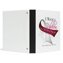 I Wear a Ribbon For My Hero - Head and Neck Cancer 3 Ring Binders