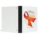I Wear a Ribbon For My Hero - Leukemia Vinyl Binders