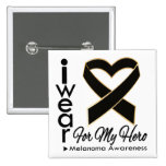I Wear a Ribbon For My Hero - Melanoma Pin