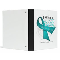 I Wear a Ribbon For My Hero - Ovarian Cancer 3 Ring Binders