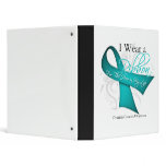 I Wear a Ribbon For My Hero - Ovarian Cancer 3 Ring Binders