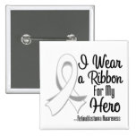 I Wear a Ribbon For My Hero - Retinoblastoma Pinback Buttons