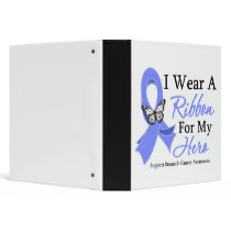 I Wear a Ribbon For My HERO Stomach Cancer binders by giftsforawareness I Wear a Ribbon For My HERO Stomach Cancer binders