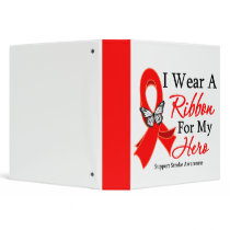 I Wear a Ribbon For My HERO Stroke Disease 3 Ring Binder