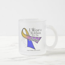 I Wear a Ribbon For My Husband - Bladder Cancer Mug