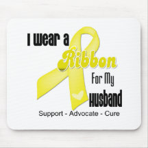 I Wear a Ribbon For My Husband - Sarcoma Mouse Pads