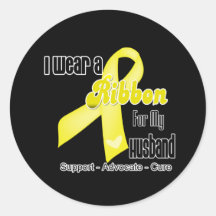 I Wear a Ribbon For My Husband - Sarcoma Sticker