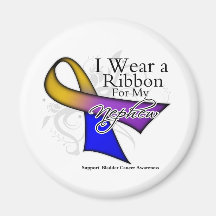I Wear a Ribbon For My Nephew - Bladder Cancer Magnets
