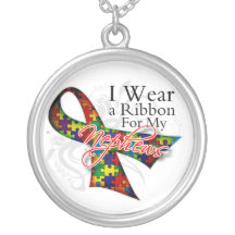 I Wear a Ribbon For My Nephews - Autism Awareness Custom Jewelry