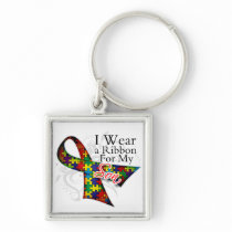 I Wear a Ribbon For My Son - Autism Awareness Keychains