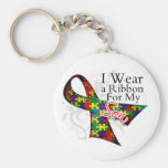I Wear a Ribbon For My Son - Autism Awareness Key Chain
