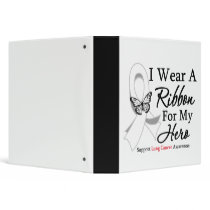 I Wear A Ribbon HERO Lung Cancer binders by giftsforawareness I Wear A Ribbon HERO Lung Cancer binders