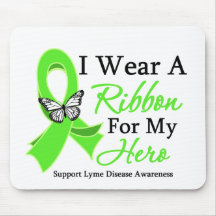 I Wear A Ribbon HERO Lyme Disease Mouse Pads