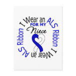 I Wear ALS Ribbon For My Niece Postcard
