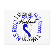 I Wear an ALS Ribbon For My Husband Postcard