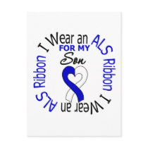 I Wear an ALS Ribbon For My Son Postcard