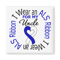 I Wear an ALS Ribbon For My Uncle Fridge Magnet