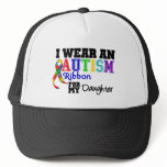 I Wear An Autism Ribbon For My Daughter hats