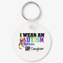 I Wear An Autism Ribbon For My Daughter keychains by giftsforawareness I Wear An Autism Ribbon For My Daughter keychains