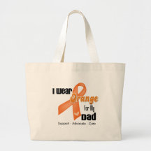 I Wear an Orange Ribbon For My Dad Tote Bag