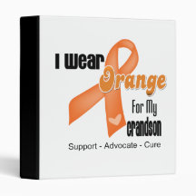 I Wear an Orange Ribbon For My Grandson Binder