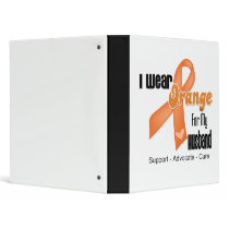 I Wear an Orange Ribbon For My Husband Binder