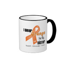 I Wear an Orange Ribbon For My Sister Mugs
